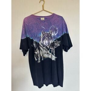 Habitat Wolf Night Sky Vintage Tee